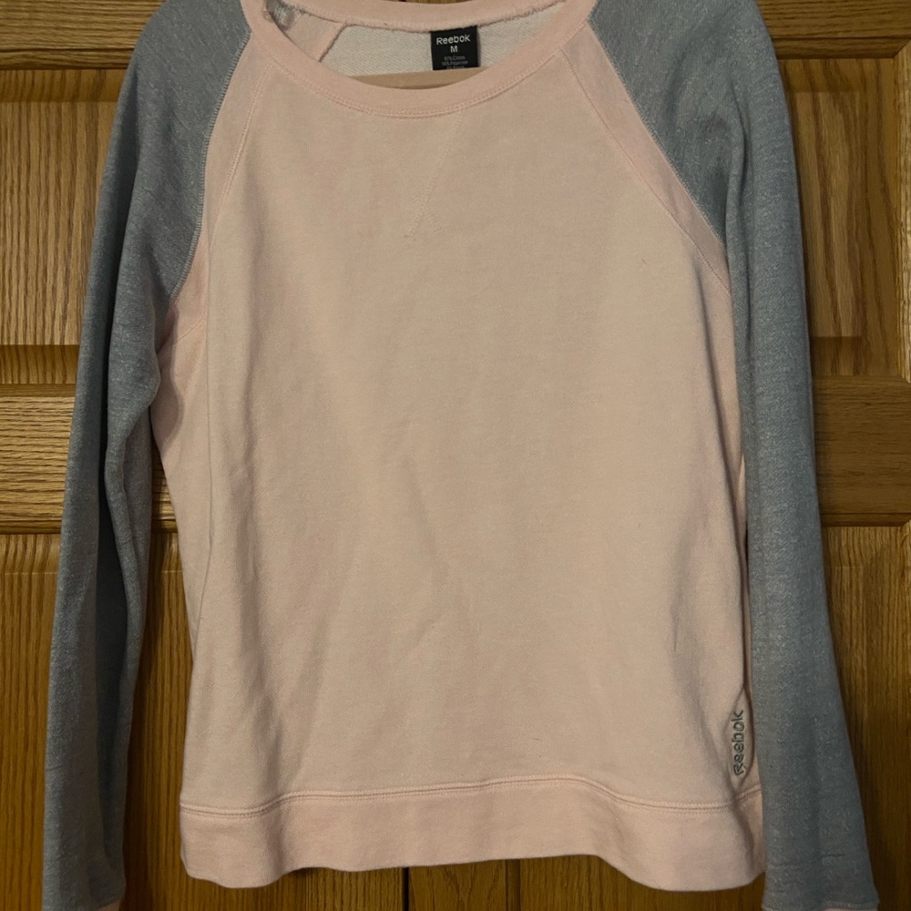 Reebok Pink and Gray Sweatshirt